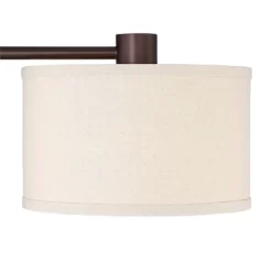 360 Lighting Colby Modern Desk Lamp 21" High Bronze With USB And AC Power Outlet In Base White Linen Drum Shade For Bedroom Living Room Office Family -Fashion Home Decor Store GUEST a6265ef6 35d9 4969 905f 14e20a0a1de3