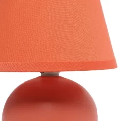 8.66" 2pk Petite Ceramic Orb Base Bedside Table Lamps With Matching Tapered Drum Shade Orange - Creekwood Home 17 8.66" 2pk Petite Ceramic Orb Base Bedside Table Lamps With Matching Tapered Drum Shade Orange - Creekwood Home -Fashion Home Decor Store GUEST a6c72af2 425e 4f93 9b34 8f16805766b8