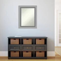 24" X 30" Non-Beveled Peak Polished Nickel Wall Mirror - Amanti Art -Fashion Home Decor Store GUEST a6faac02 e9c5 4d93 acd4 cc51a181036e