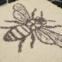 2'x3' ColorStar Bee Hex Door Mat Charcoal - Bungalow Flooring -Fashion Home Decor Store GUEST a6fe6dbc e2fb 4ed8 ad8d 1ed4b1013f18