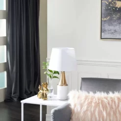 Traditional Metal Table Lamp White - CosmoLiving By Cosmopolitan