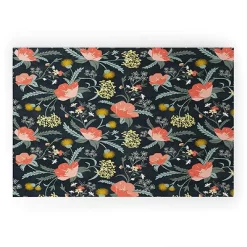 Heather Dutton Poppy Meadow Midnight Looped Vinyl Welcome Mat - Society6 -Fashion Home Decor Store GUEST a7f2de60 0b18 4882 b618 22b425bba9dc