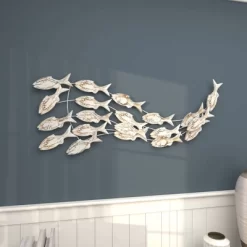45" X 17" Coastal Wood Fish Wall Decor White - Olivia & May -Fashion Home Decor Store GUEST a8979cbf 0eb6 42c4 b555 c873e4d4cf54