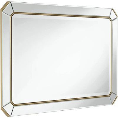 Noble Park Cassandra Rectangular Vanity Decorative Wall Mirror Modern Glam Beveled Glass Gold Wood Frame 26" Wide Bathroom Bedroom Home 10 Noble Park Cassandra Rectangular Vanity Decorative Wall Mirror Modern Glam Beveled Glass Gold Wood Frame 26" Wide Bathroom Bedroom Home - Image 8