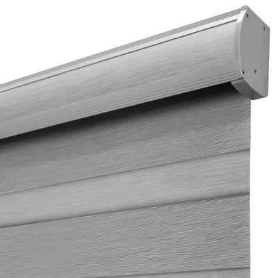 1pc Blackout Cordless Roller Zebra Shade Gray - Lumi Home Furnishings 3 1pc Blackout Cordless Roller Zebra Shade Gray - Lumi Home Furnishings