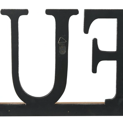 Wood Sign Grateful Wall Decor Black - Olivia & May 3 Wood Sign Grateful Wall Decor Black - Olivia & May