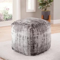 Hazel Square Pouf Gray - Steve Silver Co. -Fashion Home Decor Store GUEST ab92f6ed 9ce0 45eb bce8 8357d90d275f