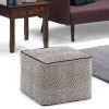 Dougan Square Moroccan Inspired Pouf Black/Natural Cotton - WyndenHall -Fashion Home Decor Store GUEST aec3658f b229 46cb 862c 8364fff596b8