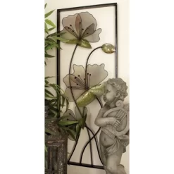 Metal Floral Wall Decor With Black Frame Set Of 2 Black - Olivia & May -Fashion Home Decor Store GUEST aef5cc62 cc4d 43cf a2fd 07202a46b5e2