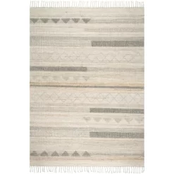 NuLOOM Geometric Stripes Wool Tassel Area Rug -Fashion Home Decor Store GUEST afacedfc 2cea 47f4 8ed1 214e688e8037