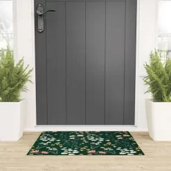 Emanuela Carratoni Meadow Flowers Theme Looped Vinyl Welcome Mat - Society6