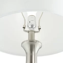 360 Lighting Karl Modern Table Lamps 27 1/2" Tall Set Of 2 Brushed Nickel With USB And Outlet White Drum Shade For Bedroom Living Room House Bedside 16 360 Lighting Karl Modern Table Lamps 27 1/2" Tall Set Of 2 Brushed Nickel With USB And Outlet White Drum Shade For Bedroom Living Room House Bedside -Fashion Home Decor Store GUEST b3279e5f 7d96 44c0 9545 ae96556e681a