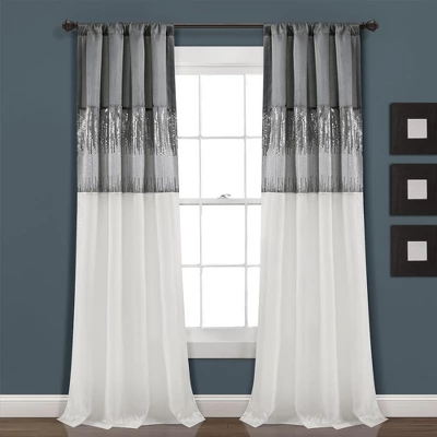 Home Boutique Night Sky Window Curtain Panel Single Gray/White 42X84 3 Home Boutique Night Sky Window Curtain Panel Single Gray/White 42X84