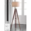 Possini Euro Design Serveyor Modern 57 1/2" Tall Tripod Floor Lamp Smart Socket Cherry Wood Brass Adjustable Beige Shade For Living Room -Fashion Home Decor Store GUEST b4d312b5 47d3 4c72 b944 5304e5148c17