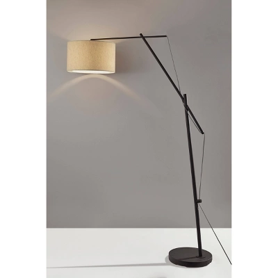 83" Broome Arc Lamp Black - Adesso 4 83" Broome Arc Lamp Black - Adesso - Image 2