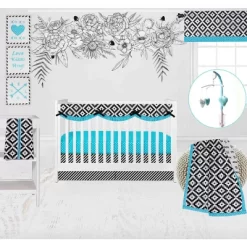 Bacati - Love Black/Turquoise Window Valance -Fashion Home Decor Store GUEST b5be07eb 058a 48df 9739 db443ee5ebb5