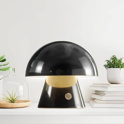 7" Porcini Contemporary Bohemian Rechargeable/Cordless Iron Integrated LED Mushroom Table Lamp - JONATHAN YFeb 7 7" Porcini Contemporary Bohemian Rechargeable/Cordless Iron Integrated LED Mushroom Table Lamp - JONATHAN YFeb - Image 5