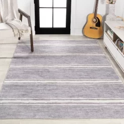 Bande Distressed Ticking Stripe Machine-Washable Area Rug - JONATHAN Y 15 Bande Distressed Ticking Stripe Machine-Washable Area Rug - JONATHAN Y -Fashion Home Decor Store GUEST b6e4a9f0 8ecf 443c 90c3 b0fcb981d900