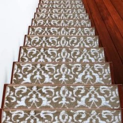 Sussexhome Floral Collection Anti-Slip Carpet Stair Treads, 9" X 28"