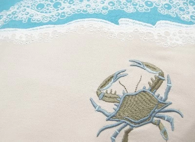 RightSide Designs Crab With Waves Indoor Cotton Lumbar Throw Pillow 3 RightSide Designs Crab With Waves Indoor Cotton Lumbar Throw Pillow