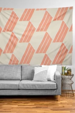 Sunshinecanteen Minimalist Pink Hex Tile Tapestry - Society6