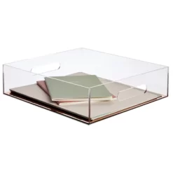 Juvale Rose Gold Acrylic Letter Tray, Clear Office Desk Organizer For Files, Documents, Paper Storage, 10.5 X 12 X 3 In -Fashion Home Decor Store GUEST b97db7a2 3acf 48e1 a876 d5a972ebec74