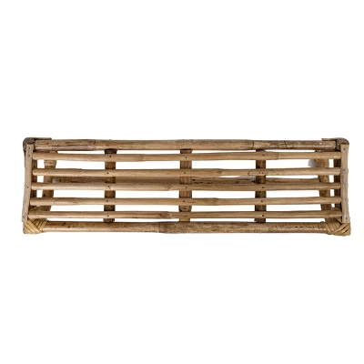 Brown Cane Wall Shelf By Foreside Home & Garden 6 Brown Cane Wall Shelf By Foreside Home & Garden - Image 4