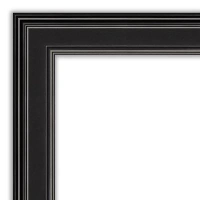 24" X 30" Non-Beveled Ridge Black Wall Mirror - Amanti Art 4 24" X 30" Non-Beveled Ridge Black Wall Mirror - Amanti Art - Image 2