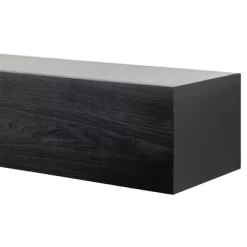 Modern Ember Boone Wood Fireplace Mantel Shelf With Tall Boxed Design