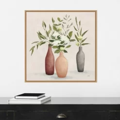 22" X 22" Natural Bouquet I Gray By Julia Purinton Framed Canvas Wall Art Light Brown - Amanti Art -Fashion Home Decor Store GUEST bb7ac022 9668 4049 b0c3 e8a322f9e174