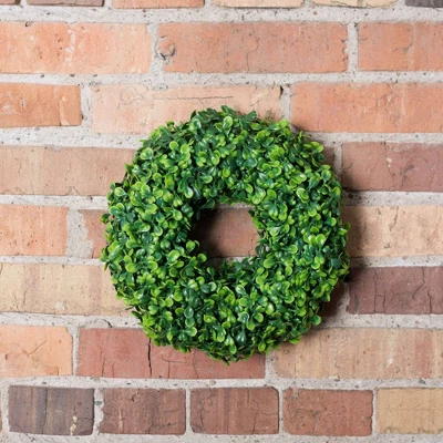 10" Artificial Mini Button Leaf Wreath - Vickerman 3 10" Artificial Mini Button Leaf Wreath - Vickerman