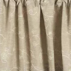 Home Collections By Raghu Candlewicking Valance, Taupe 72x15.5