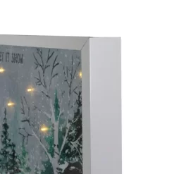 Northlight LED Lighted Let It Snow Winter Forest Christmas Canvas Wall Art 10" X 10" -Fashion Home Decor Store GUEST bd202c11 0e21 430a a428 dc833b3169c9