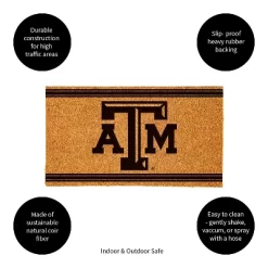 Evergreen Texas A&M Logo Turf Mat, Brown- 28 X 16 Inches Indoor Outdoor Doormat -Fashion Home Decor Store GUEST bd3d1a56 94ea 47f9 a333 718b72f1b387