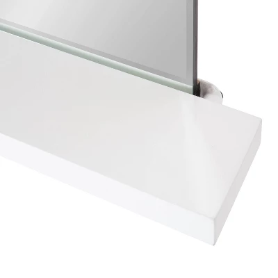 22" X 30" Fosset Frameless Mirror With Shelf White - Kate & Laurel All Things Decor 6 22" X 30" Fosset Frameless Mirror With Shelf White - Kate & Laurel All Things Decor - Image 4