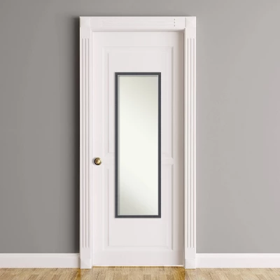 Eva Thin Framed Full Length On The Door Mirror Black/Silver - Amanti Art 8 Eva Thin Framed Full Length On The Door Mirror Black/Silver - Amanti Art - Image 6