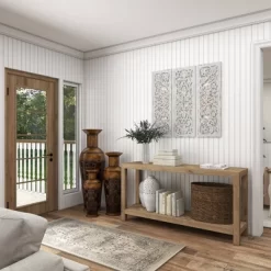 Wood Floral Handmade Intricately Carved Wall Decor Set Of 3 White - Olivia & May 22 Wood Floral Handmade Intricately Carved Wall Decor Set Of 3 White - Olivia & May -Fashion Home Decor Store GUEST be5d59c2 2faf 4b1f a5ae c534a0542110