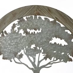 LuxenHome Metal Tree Of Life With Roots Wall Decor With Round Wood Frame -Fashion Home Decor Store GUEST c05780e7 d6ac 4397 9b8f 53fcbc15267c