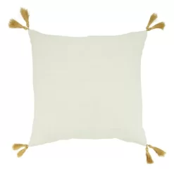 Saro Lifestyle Christmas Tree Decorative Pillow Cover, Gold, 18"