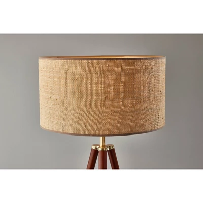 Jackson Floor Lamp Walnut Wood - Adesso 4 Jackson Floor Lamp Walnut Wood - Adesso - Image 2