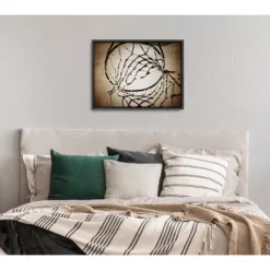 18" X 24" Sylvie Basketball Net Framed Canvas Wall Art By Shawn St. Peter Gray - DesignOvation -Fashion Home Decor Store GUEST c15d836d 092a 46cc a8b1 221c07018787