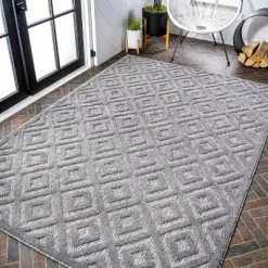 Portmany Neutral Diamond Trellis Indoor/Outdoor Area Rug - JONATHAN Y -Fashion Home Decor Store GUEST c274246c ac65 45aa 8594 72ab61ef5c2f