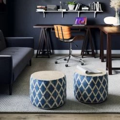Nesbitt Round Pouf - WyndenHall