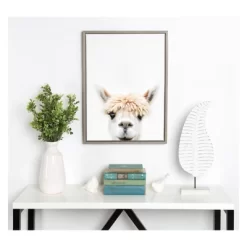 18" X 24" Sylvie Alpaca Bangs Canvas Wall Art By Amy Peterson Gray - Kate And Laurel -Fashion Home Decor Store GUEST c43e4044 98ef 416d b950 b13b15887abf