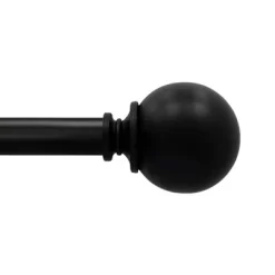 Decorative Drapery Curtain Rod With Sphere Finials Matte Black - Lumi Home Furnishings -Fashion Home Decor Store GUEST c44f5ad9 2fe0 4d23 8e85 f99ea0334608