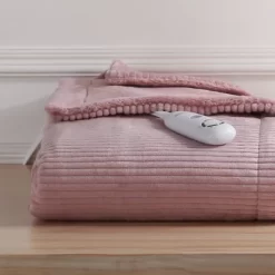 50"x60" Corduroy Striped Electric Heated Throw Blanket - Berkshire Blanket & Home Co.