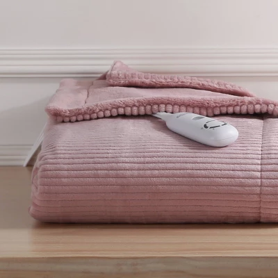 50"x60" Corduroy Striped Electric Heated Throw Blanket - Berkshire Blanket & Home Co. 3 50"x60" Corduroy Striped Electric Heated Throw Blanket - Berkshire Blanket & Home Co.