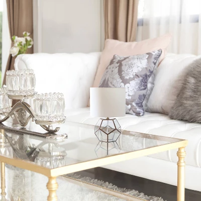 Glass And Brass Sphere Table Lamp - Elegant Designs 5 Glass And Brass Sphere Table Lamp - Elegant Designs - Image 3