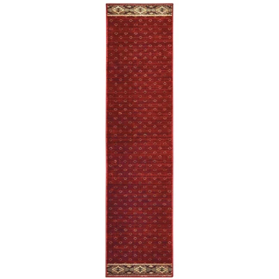 Weston Geometric Border Area Rug Red/Gold - Captiv8e Designs 6 Weston Geometric Border Area Rug Red/Gold - Captiv8e Designs - Image 4