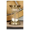 Classic Elegance Rustic Iron And Glass 15-Minute Sand Timer Hourglass (7") - Olivia & May